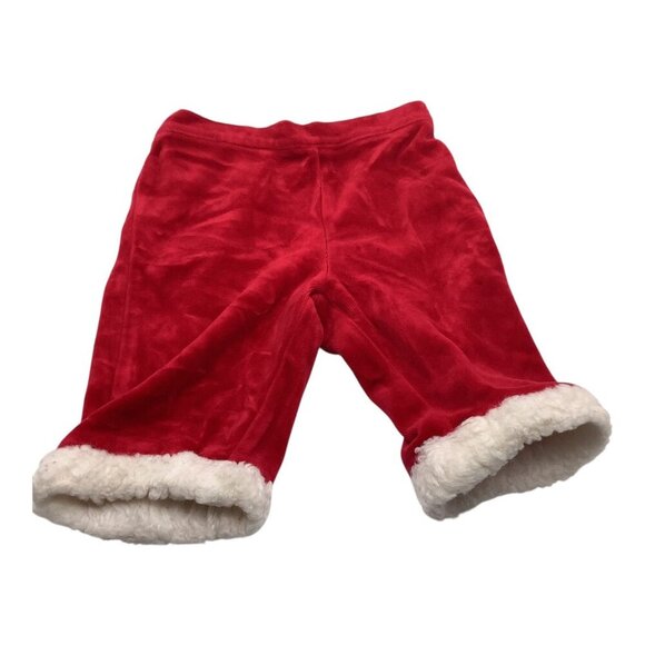 Baby Girl Santa Christmas Pants Red White Faux Fur Trim Holiday Costume 3-6M - Picture 4 of 5